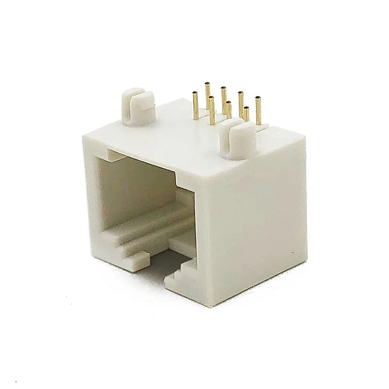 20PCS RJ45 Connector 20PCS 8P8C Network Modular Socket Mini Type 5324 Ethernet Interface 90 Degree Female Jack PCB
