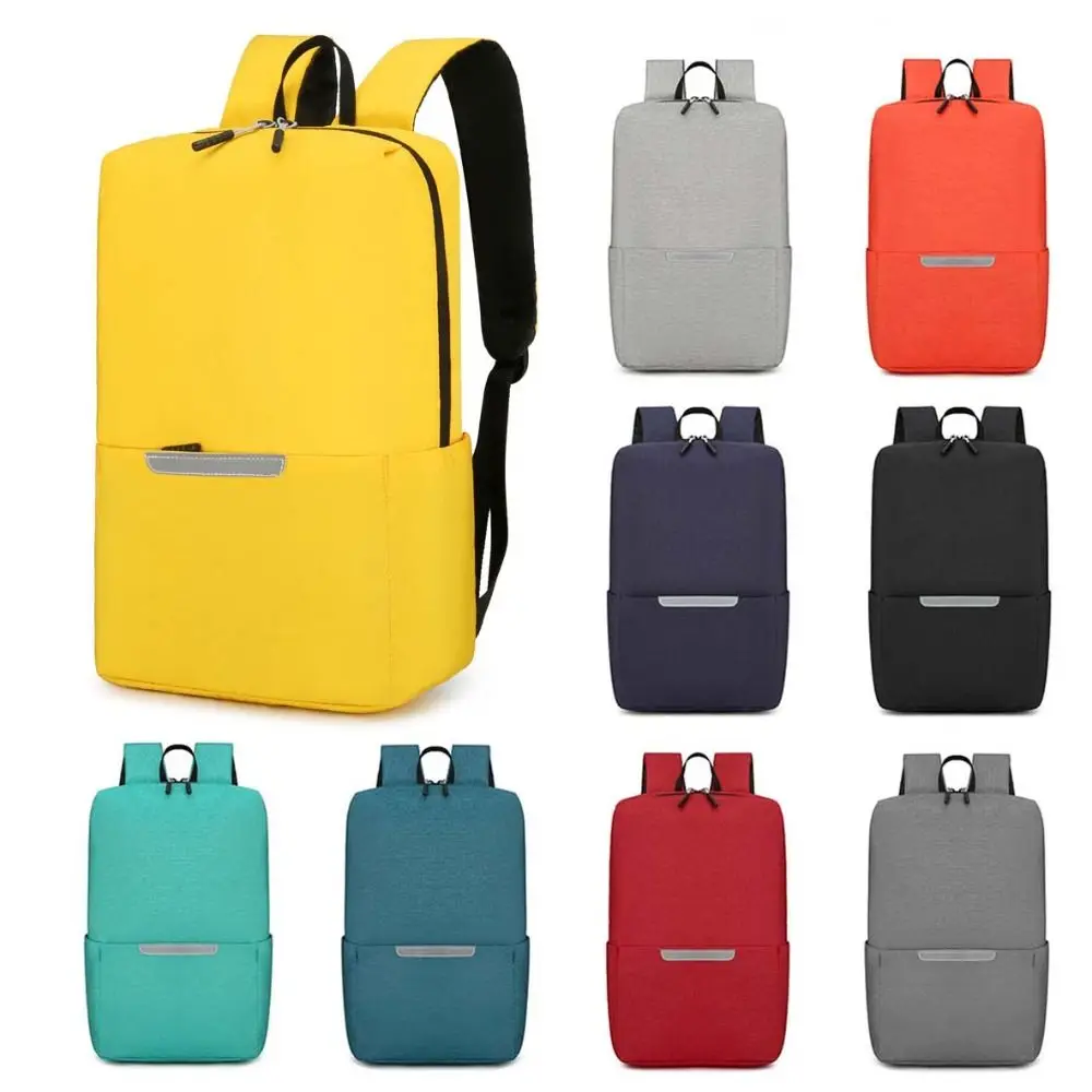 Mochila pequeña impermeable para adolescentes, Bolsa Escolar informal de gran capacidad, bolsa de viaje, bolsas de libros de Color sólido