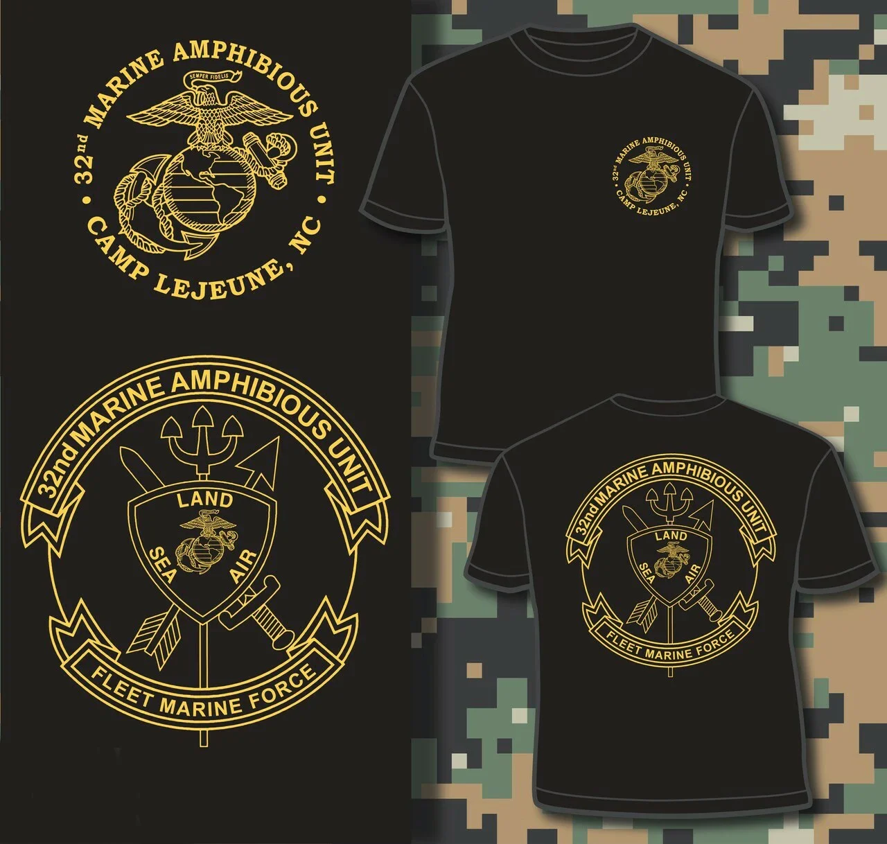 

Fleet Marine Force 32nd Marine Amphinbious Unit T-Shirt 100% Cotton O-Neck Summer Short Sleeve Casual Mens T-shirt Size S-3XL