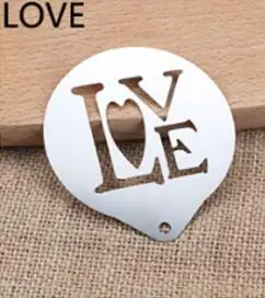 

8pcs Coffee Stencils Stainless Steel 304 Food Grade Latte Art Cappuccino Decoration Baking Cupcake Templates For Cocoa Cinnamon