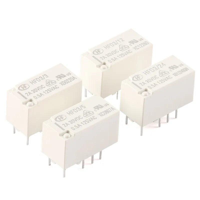 Hongfa relay HFD3/3/5/12/24 3/5/12/24VDC 8 pin in-line small signal relay