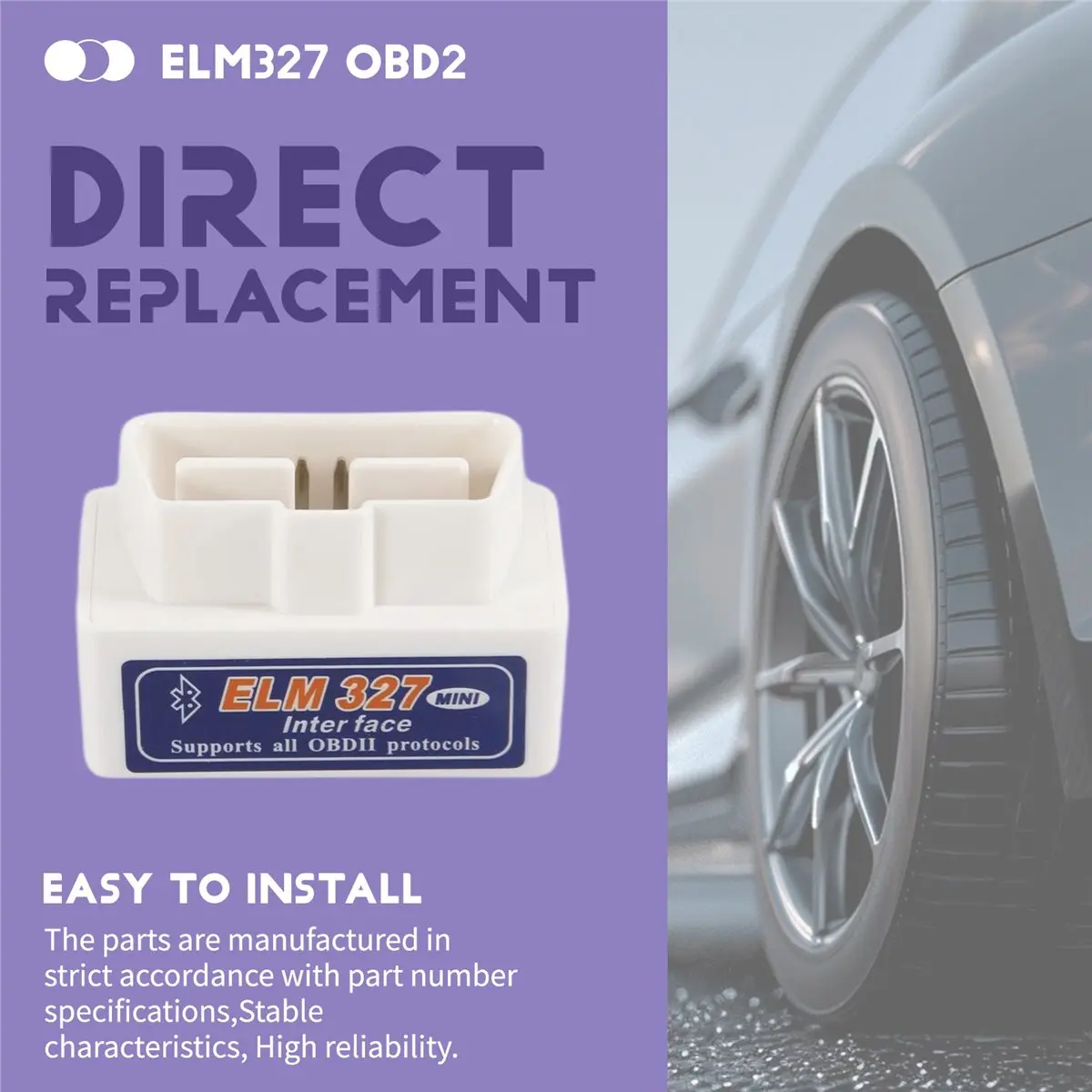 #39B (White)ELM327 OBD2 Bluetooth Car Scanner for Vehicle Diagnostics,Automotive Parts & Accessories
