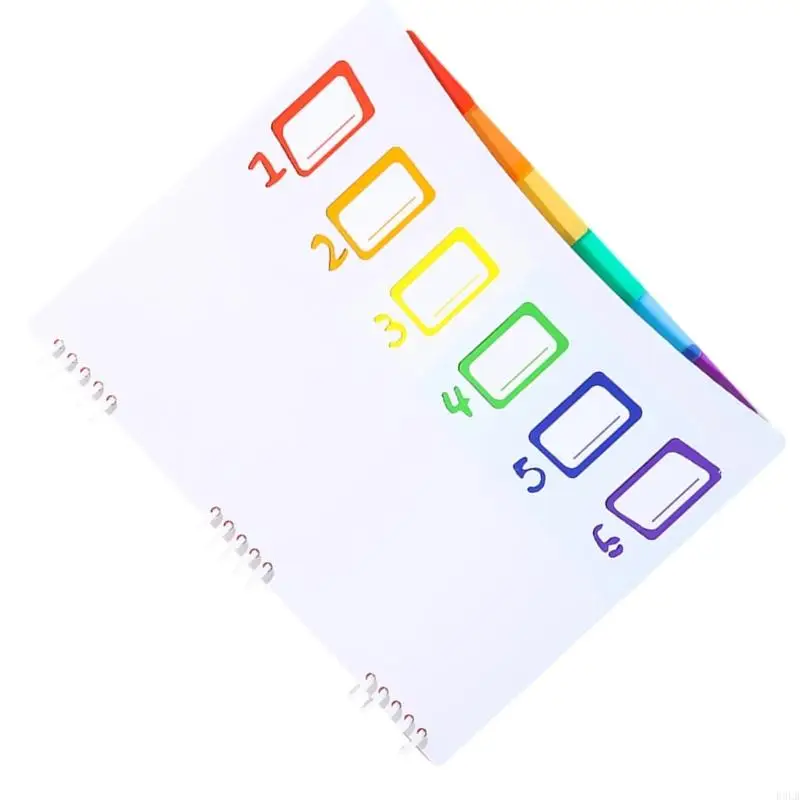 2025 New 6 Pockets Expanding File Folder with Removable Pages and Numbered Label Window Letter Size File Organiser Sorting