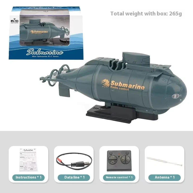 Mini Charging 6 Channel Remote-Controlled Nuclear Submarine Electric Remote-Controlled Boat Wireless Speedboat Children's Toy