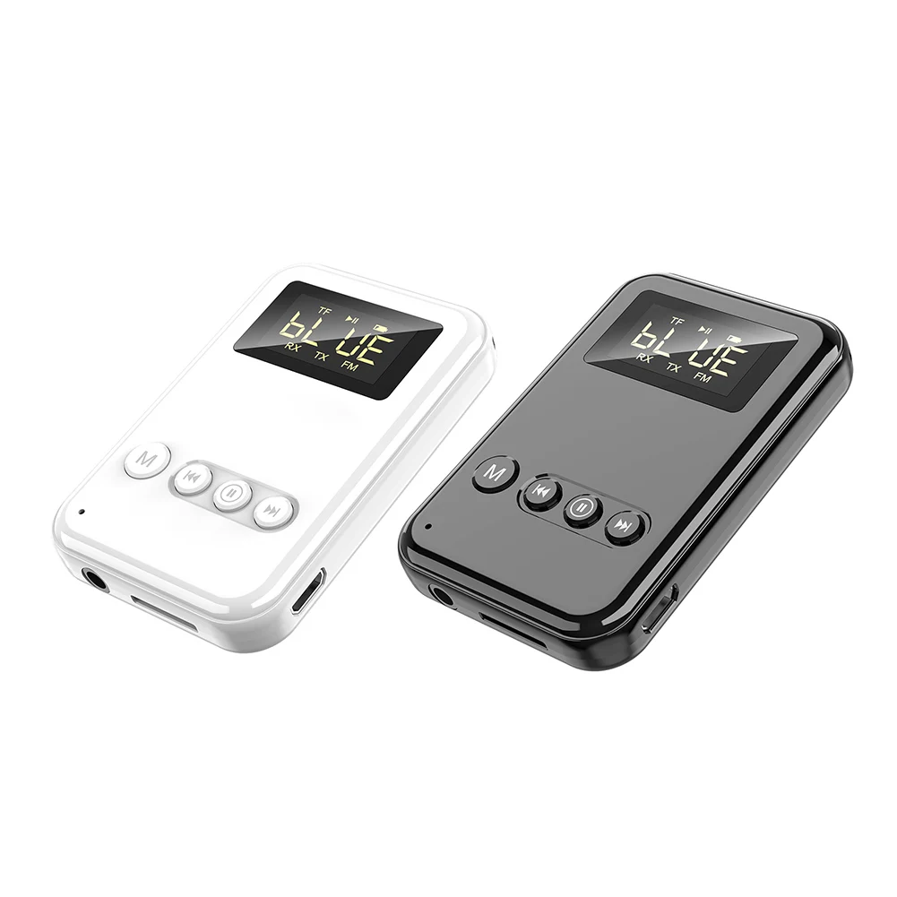 Bluetooth-compatible 5.0 Transmitter Receiver Support TF Card Play Multifunctional Adapter Audio Receiver for Headphone Speaker