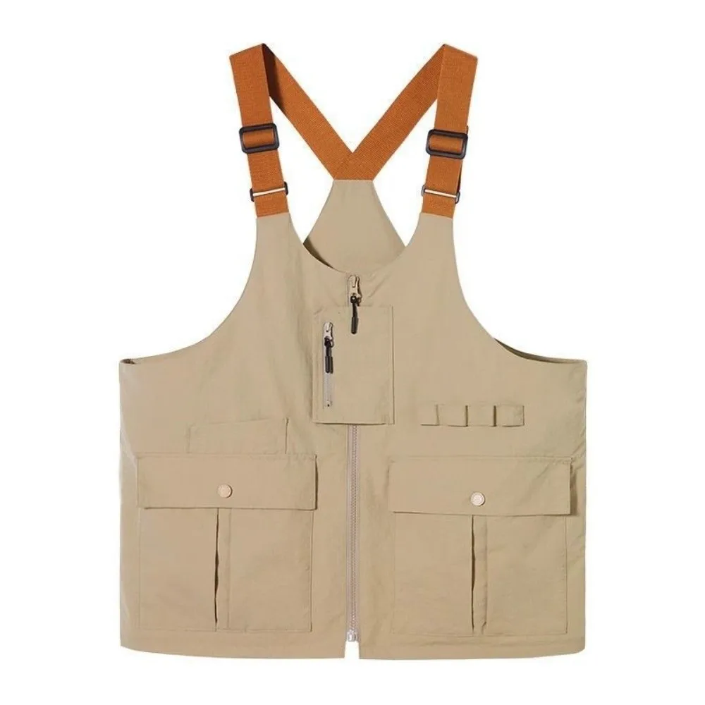 

Creative Outdoor Jacket Vest Shoulder Bag Dual-use Breathable Multi Pocket Vest Handbag Multifunctional Retro