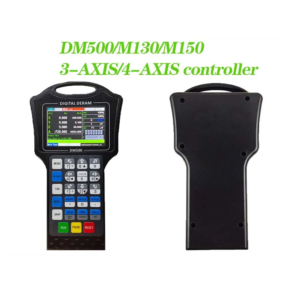 3/4 Axis 500Khz DM500 Hand Held Offline CNC Motion System Controller Board With Pendant Fit CAD CAM G Code And USB Flash Drive