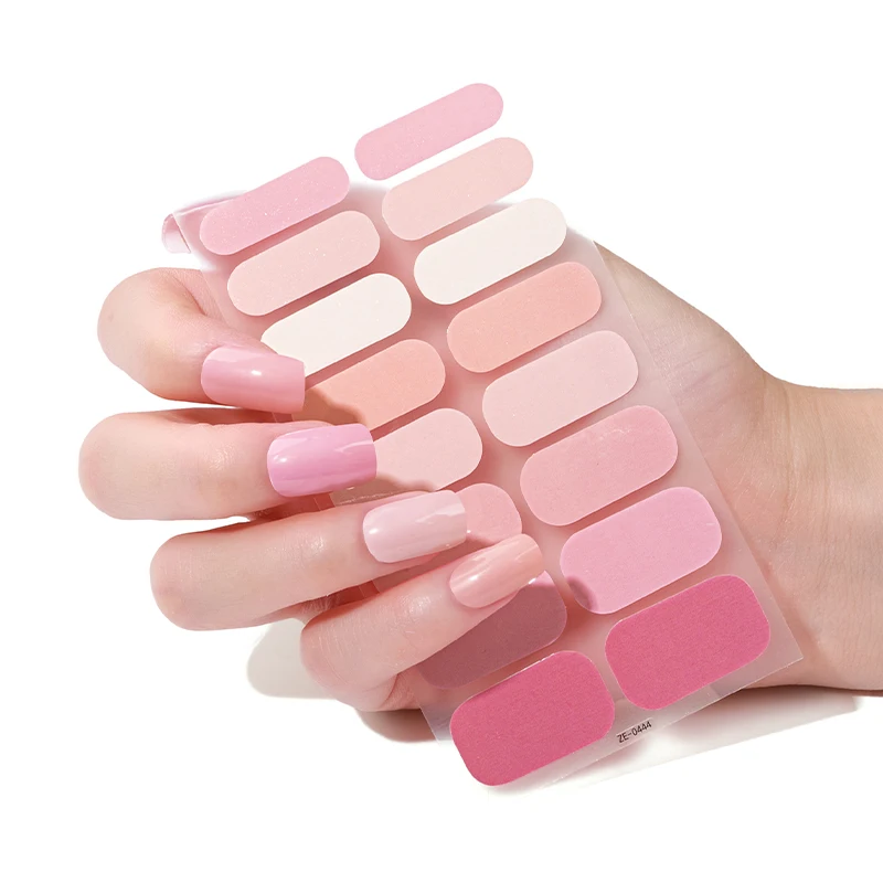 16 نصائح تألق بريق غطاء كامل شرائط طلاء الأظافر بلون لاصق مسمار يلتف مانيكير DIY الديكور مسمار ملصقا