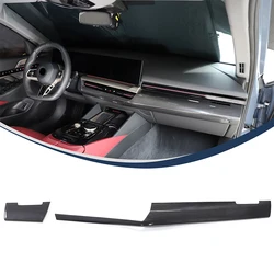 For BMW 5 Series G60 2024 Real carbon fiber Car Center Console Dashboard Panel Decoration Cover Sticker Interior Accessories