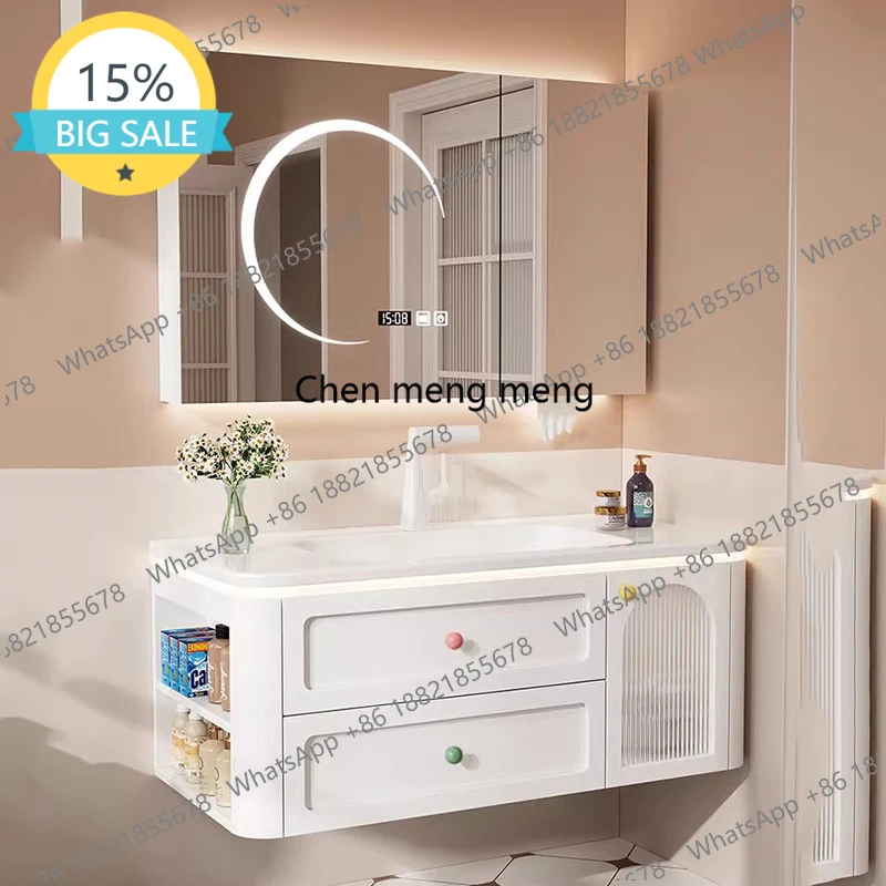 

J07 Luxury Mirror Bathroom Cabinet Modern Jewelry Skincare Decorations Cupboard Wooden Toilet Perfume Archivadores Room Furnitur