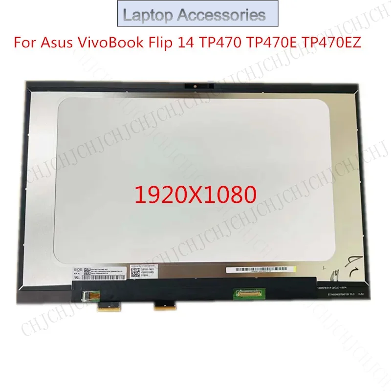 

F 140 inch Lcd Touch Full Assembly Replacement For Asus VivoBook Flip 14 TP470 TP470E TP470EZ TP470EA Laptop Panel Matrix