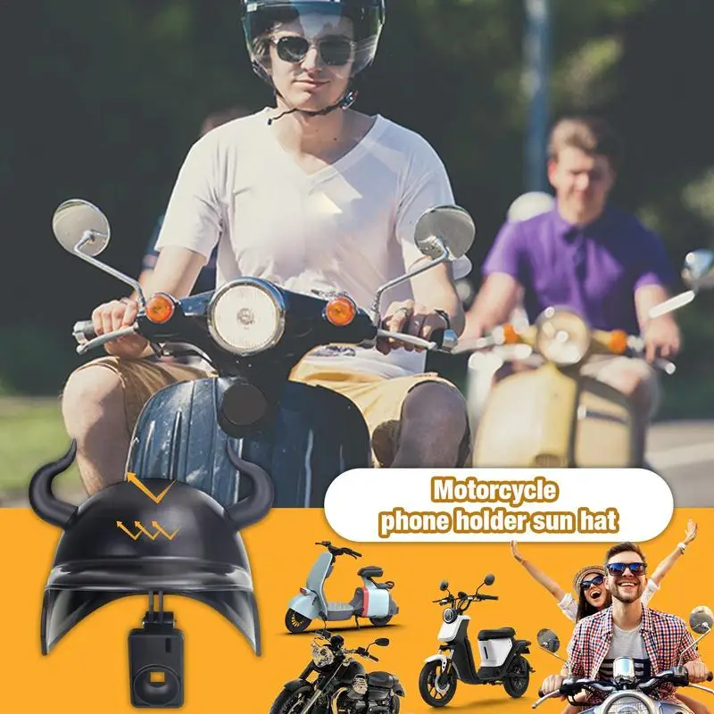 Elektro fahrrad Telefon halter Helm Fahrrad Sonnenblende Telefon halter Verdunkelung Sonnenschutz Regenschutz Smartphone Helm Halter