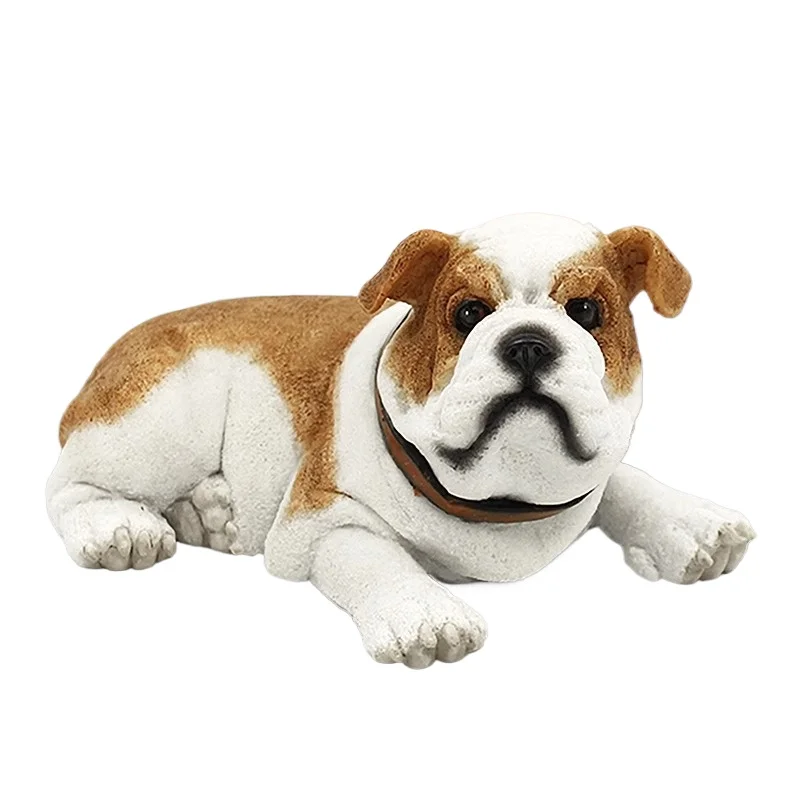 British Dou Dog Model Simulation British Bulldog Figure Car Ornament British Bull Tiger Dog Toy