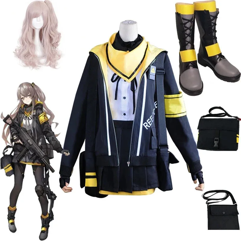 

Anime Game Girls Frontline Ump45 Cosplay Costume Battle Unifrom Full Set Women Frontline Ump45 Cosplay Boots Shoes For Haloween