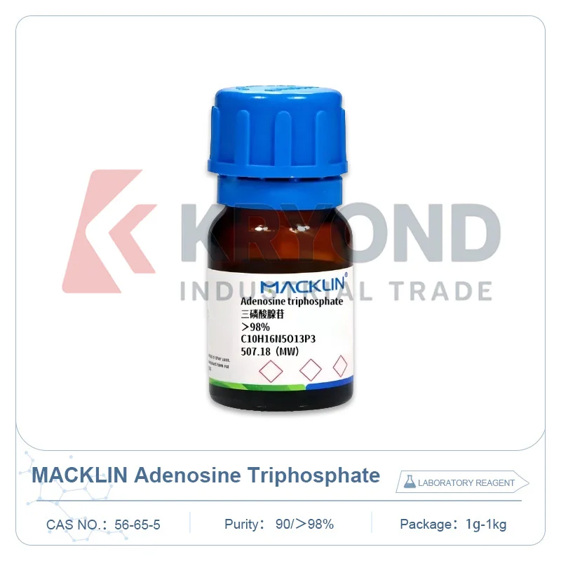 MACKLIN Adenosina Trifosfato ATP Reagente Químico de Laboratório para Análise de Pesquisa Bioquímica Materiais para Preparação de Amostras 1g 1kg