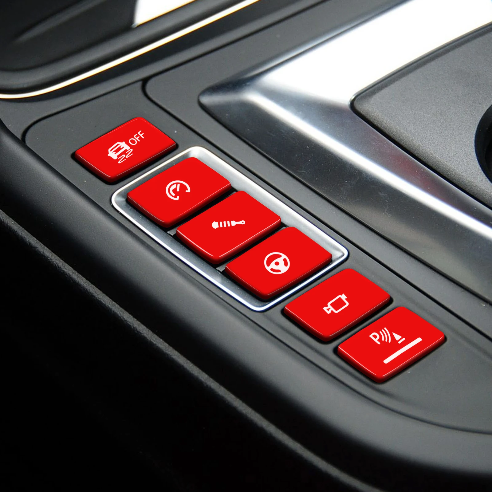 New Car Throttle response Suspension adjustment ESP Antislip Radar Sensor Button For BMW M3 F80 2015-2019 M4 F82 2015-2020 Red view 2