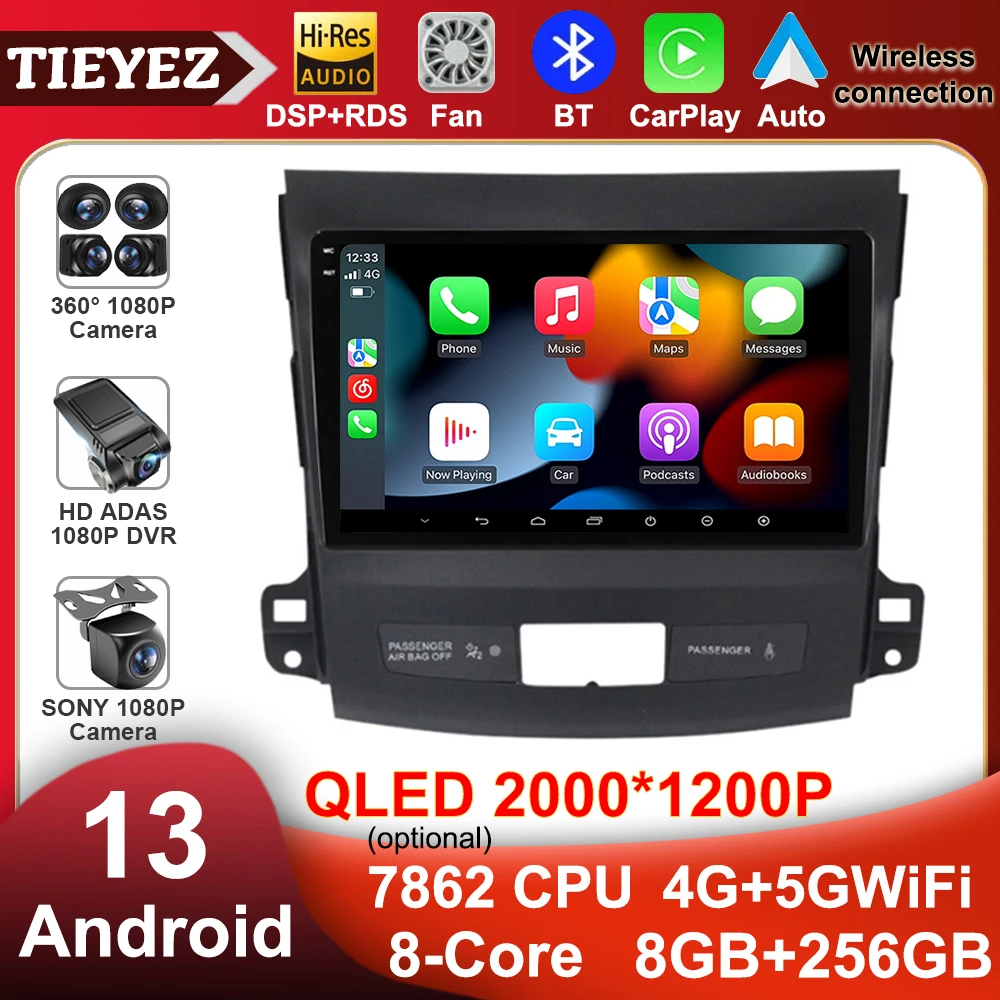 

9" Android Car Radio For Mitsubishi Outlander Xl 2 2005-2012 Peugeot 4007 Citroen C-Crosser GPS Navigation Multimedia Player DSP