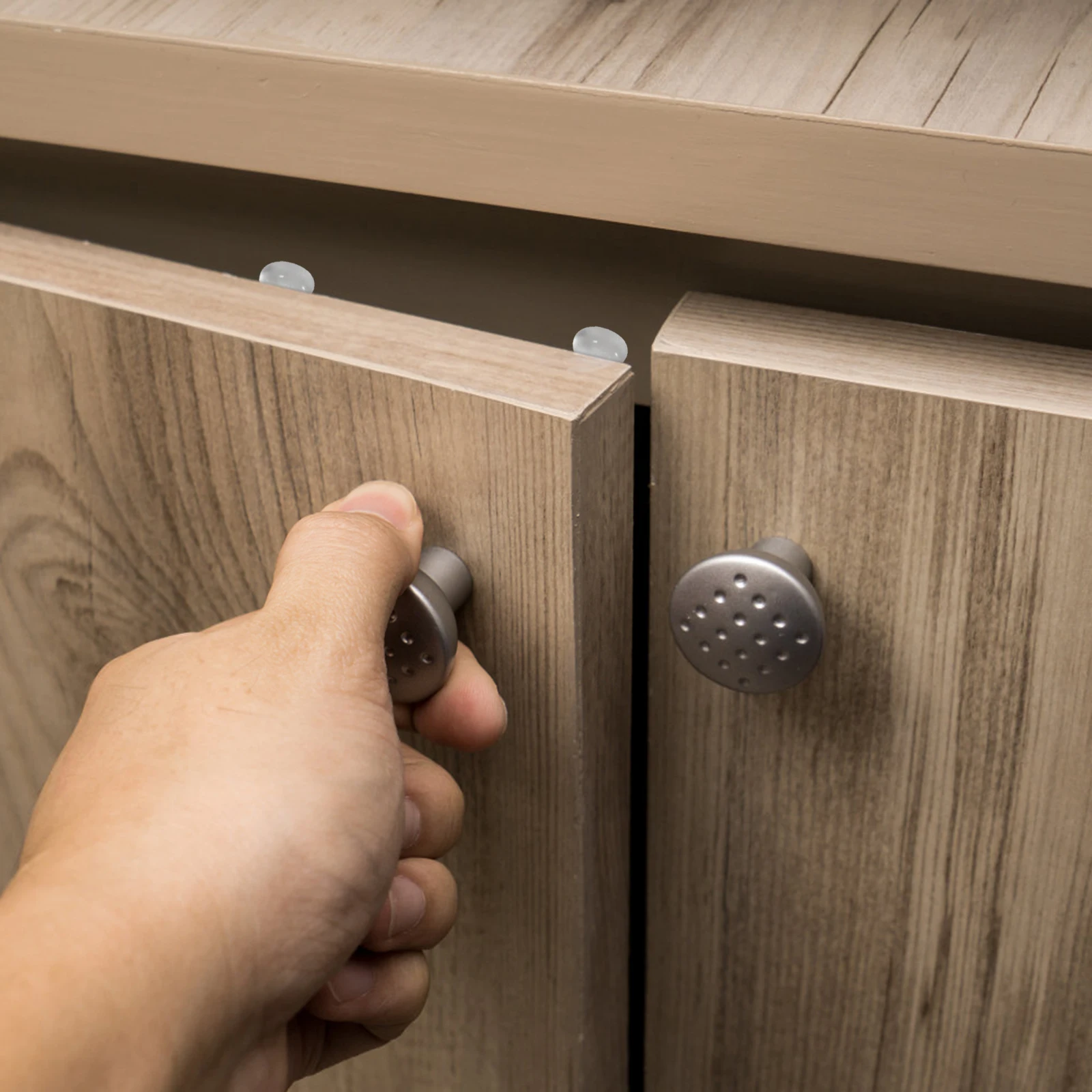 

100pcs Clear Bump Dots White Silica Gel Furniture Cabinet Door Assistive Devices Non Slip Anti Collision Stickers Low Vision