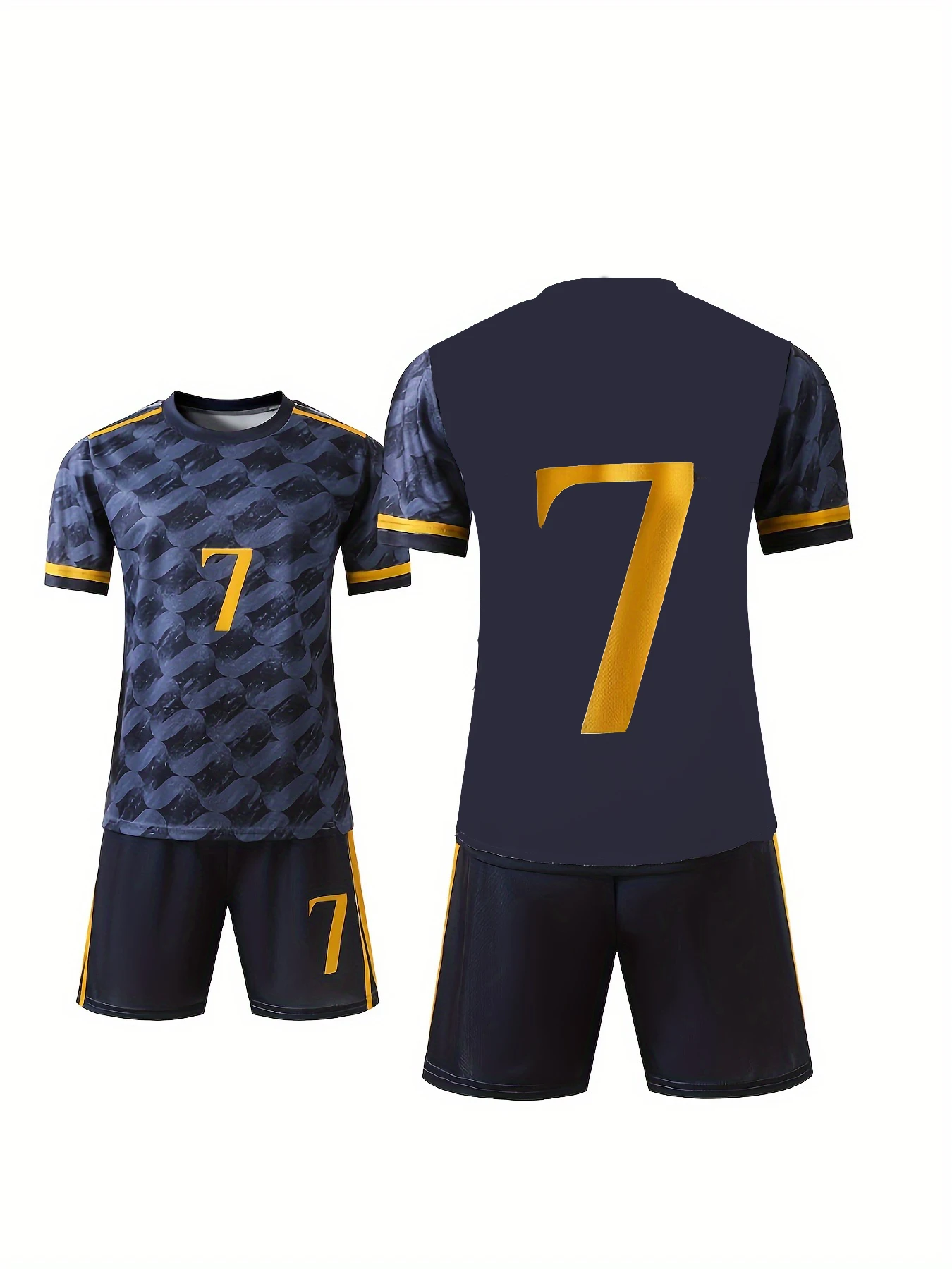 2pcs Set Custom Football Jerseys & Uniforms - 3D Printing Technology Men's & Boys' Shirt And Shorts Kit for Sports And Fans