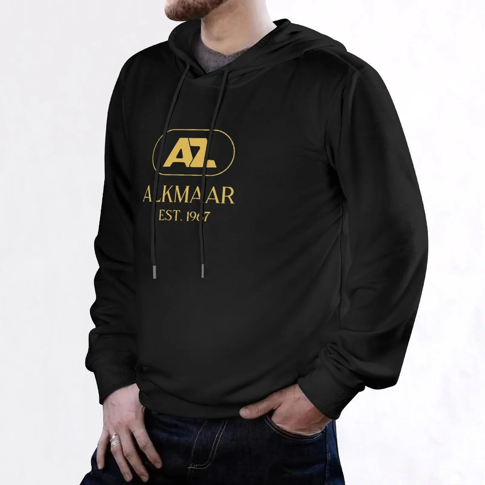 AZ Alkmaar Gold Hoodie ملابس الشتاء أزياء الرجال ملابس الخريف رياضية