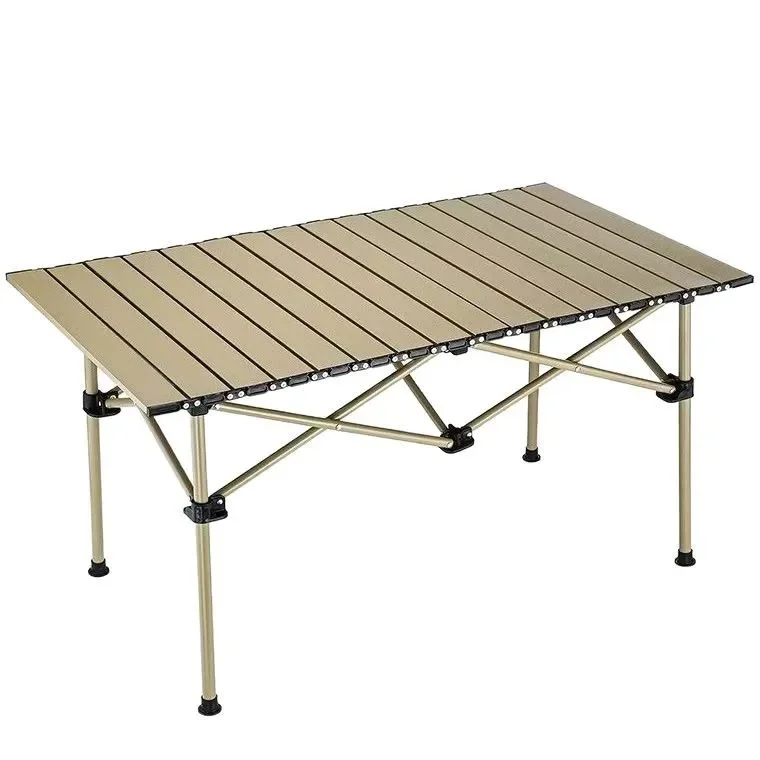 Outdoor Stainless Steel Folding Table and Chair Set with Oxford Cloth-Portable 6-Person for Camping and Barbecue