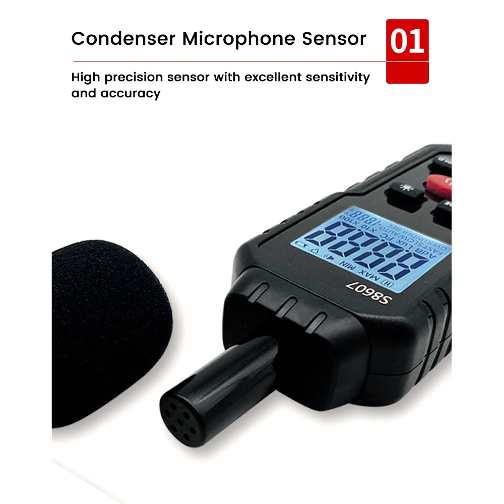 30-130dB Digital Audio Sound Level Meter DB Measuring Instrument Mini Sonometer Decibelimetro Portable Noise Decibel Monitor