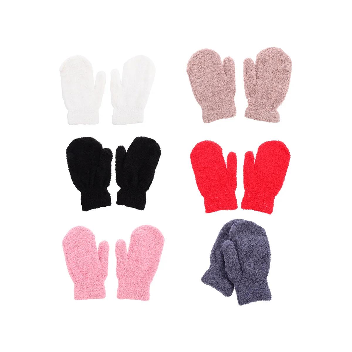 Warm Thermal Gloves For Women Men Half Fleece Full Finger Mittens Winter Protection Anti-Slip Comfortable Lightweight