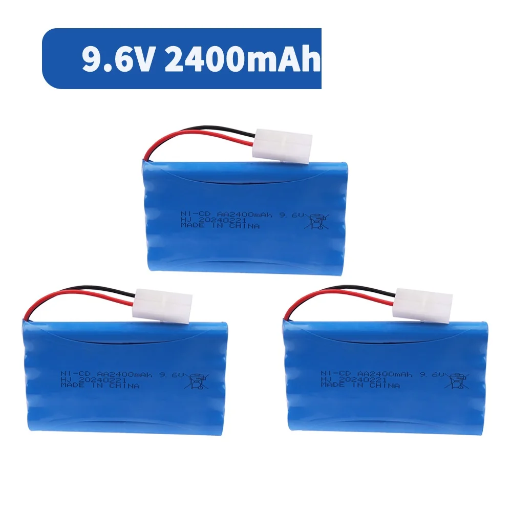 Ni-CD 9.6V 2400mah Battery For Rc toys Car Tank Train Robot Boat Gun Spare Parts AA 9.6 V 1000 mah upgrade Rechargeable Battery