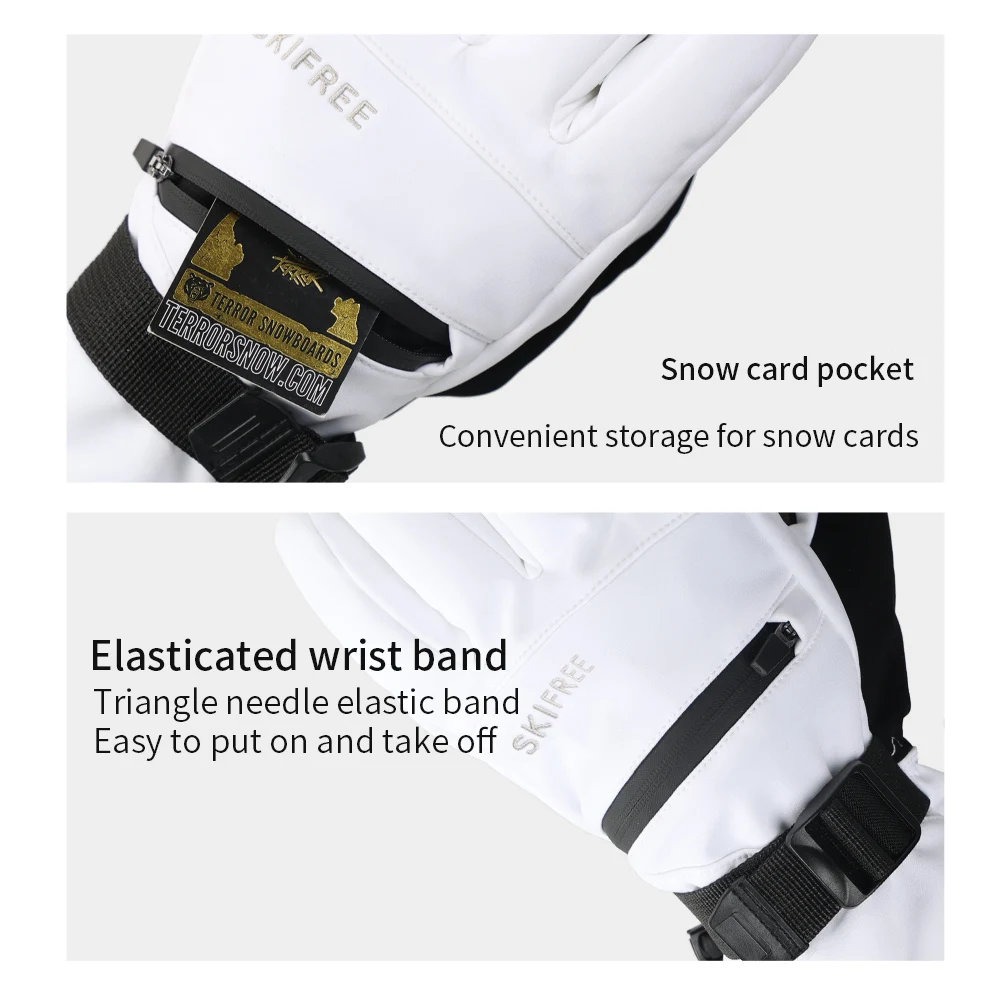 Ski & Snowboard Gloves – Waterproof, Warm, Touchscreen, Windproof, Thermal Insulated, Durable PU | SKIFREE S4