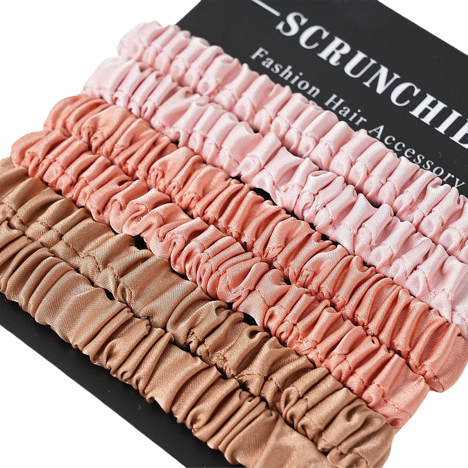 Anti-Rutsch-Haargummi aus Seide, handgefertigte Haarbänder, Haarschmuck für Damen und Mädchen, reine Farbe, natürliche Haargummis – Detail 4