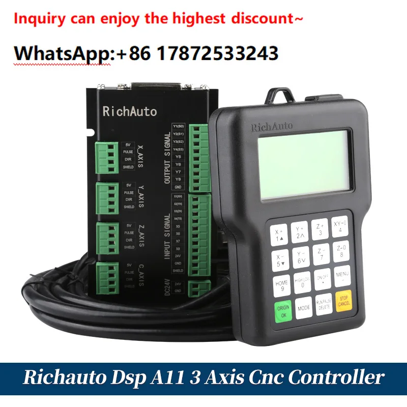 Dsp A11 Richauto 3-axis Cnc router remote control A11e A11s A11c Cnc engraving and cutting controller