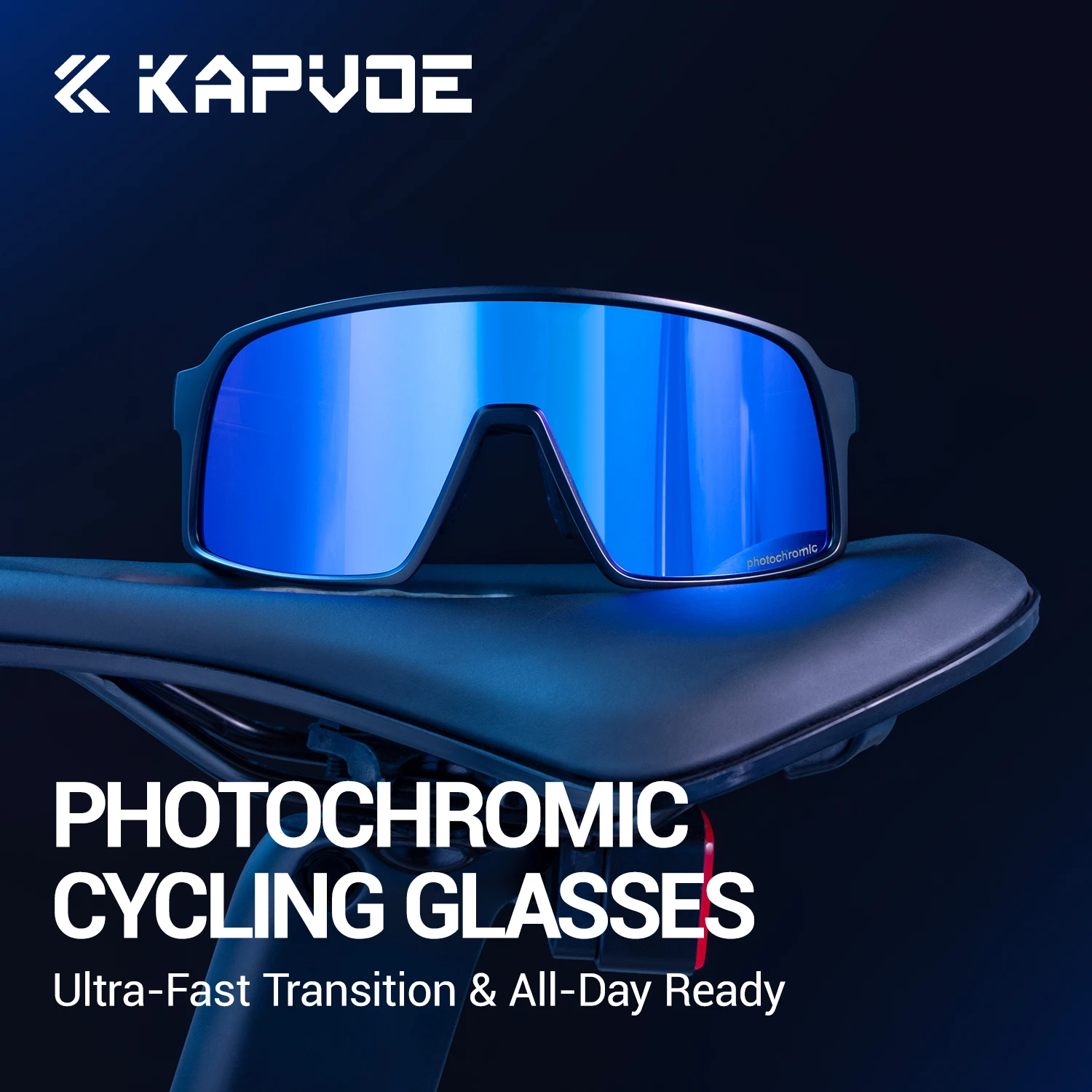 

KAPVOE Photochromic Sunglasses Hiking Cycling Driving Camping Climbing Glasses Outdoor Sports Sunglasses Windproof UV Protective