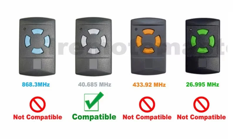 Duplicator Grey Button 40 685 mhz HS4 HSE2 HSM4 Garage Door Remote Control Grey Button HS4-40 HSE2-40 HSM4-40 Remote Control