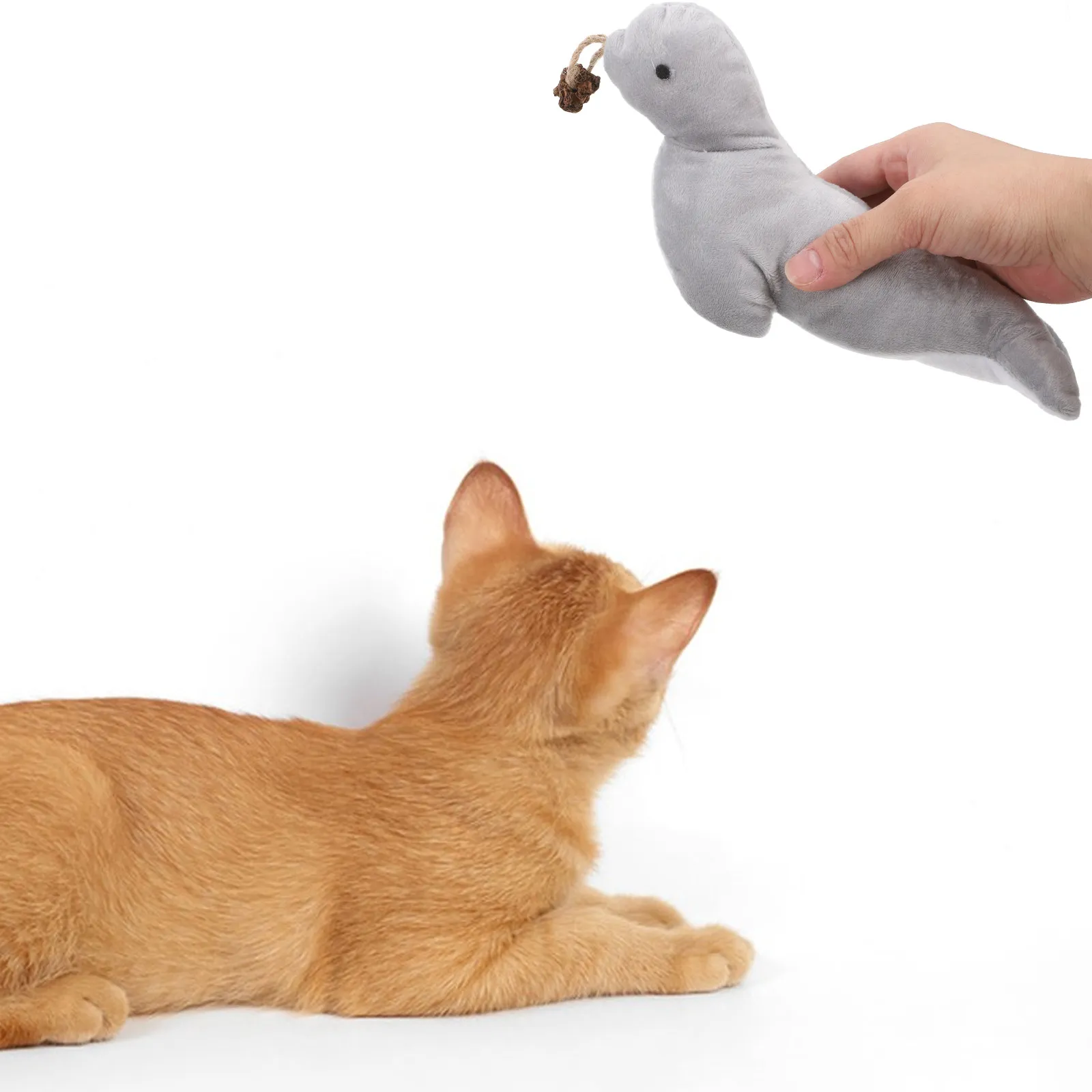 

Интерактивная подушка-игрушка для кошек с кошачьей мятой, в форме тюленя, милая игрушка для котят, незаменимая игрушка для кошек, мягкая подушка для шеи