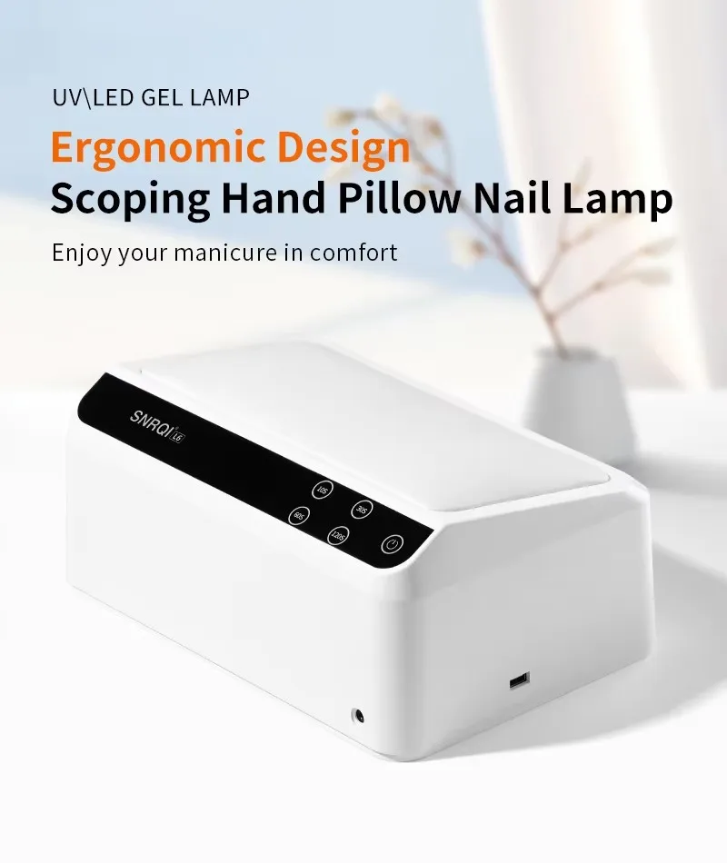 New Arrival Hot Sale 2 in 1 UV Led Manicure Lamp and L6 Scope Pillow Nail Lamp for Nail Desk 72W Double Hands Manicure Nail Lamp