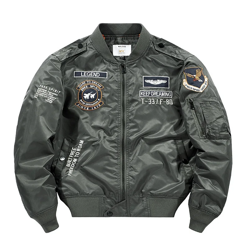 Military Tactical Male Army MA-1 Flight Bomber Jacket Baseball Varsity College Pilot Air Force Waterproof Winter Coat For Men