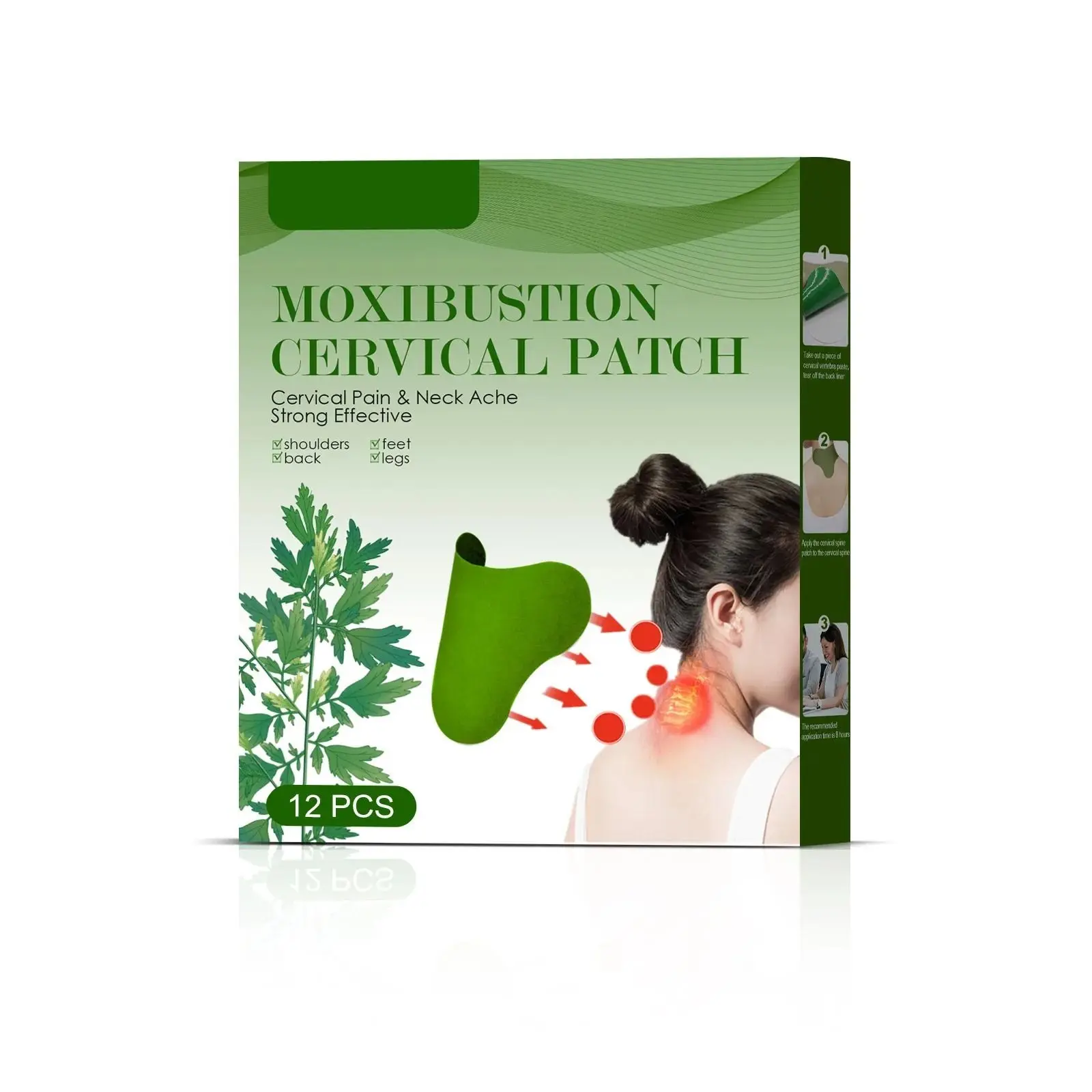 Moxibustion Patch For Neck Moxibustion Patch For Neck Mugwort Heat Patches Wormwood Sticker For Neck Shoulder Back Waist Hand