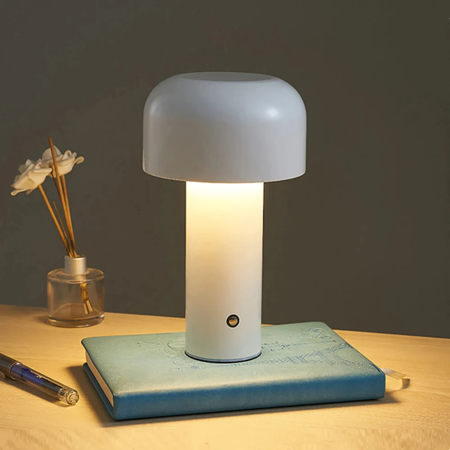 New Mushroom Table Lamp C-shaped Charging Three Color Poleless Dimming Night Light Creative  Decorative Small Table Lamp