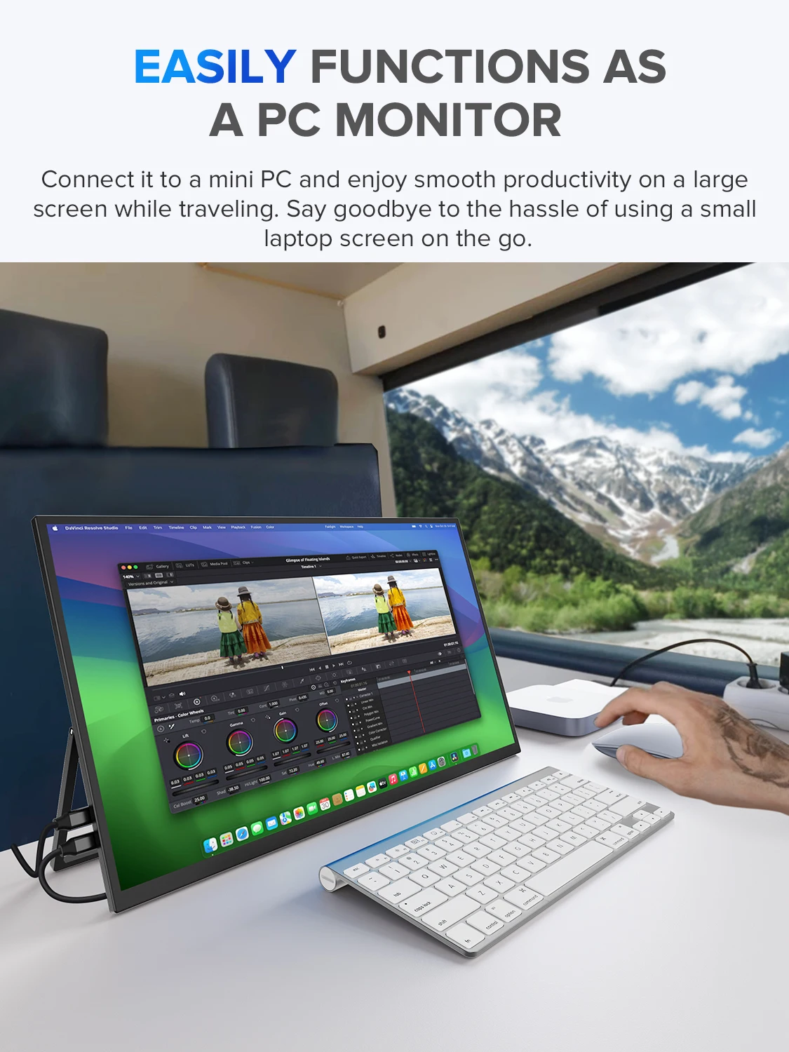 Imagem -03 - Uperfect Unify Umax22 Monitor de Computador 2k de 22 1440p com Tela de Jogos Vesa e Suporte Ajustável de 180° Hdmi Usb c Tela Externa para pc Mac Telefone Xbox Switch Ps5