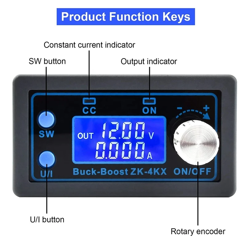 DC DC Variable Voltage Regulator Accessories CC CV 0.5-30V 4A 5V 6V 12V 24V Regulated Laboratory LCD Display