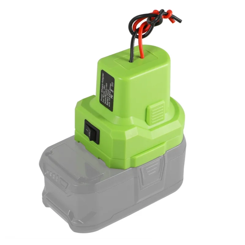 Power Wheel Adapter for Ryobi 18V Li-NiMH Battery Dock Power Connector 14 AWG DIY Adapter Tool P108 P107 P102