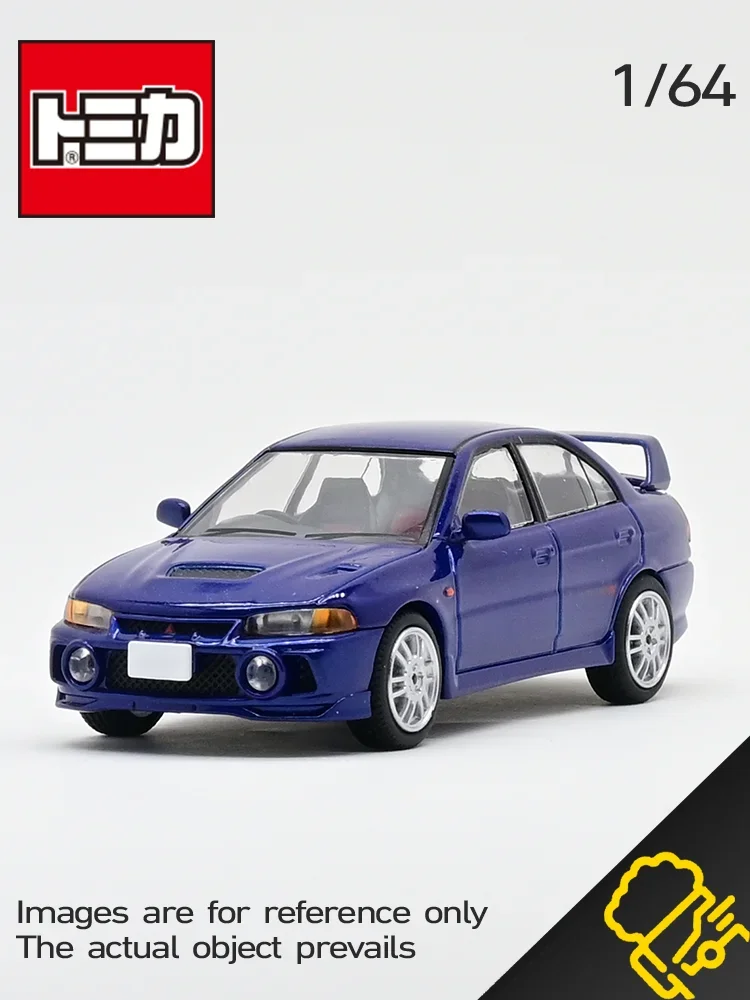 TOMICA TLV 1:64 LV-N186e Mitsubishi EVO4 GSR, alloy die-cast static miniature car fashion play model, boy toy holiday gift.