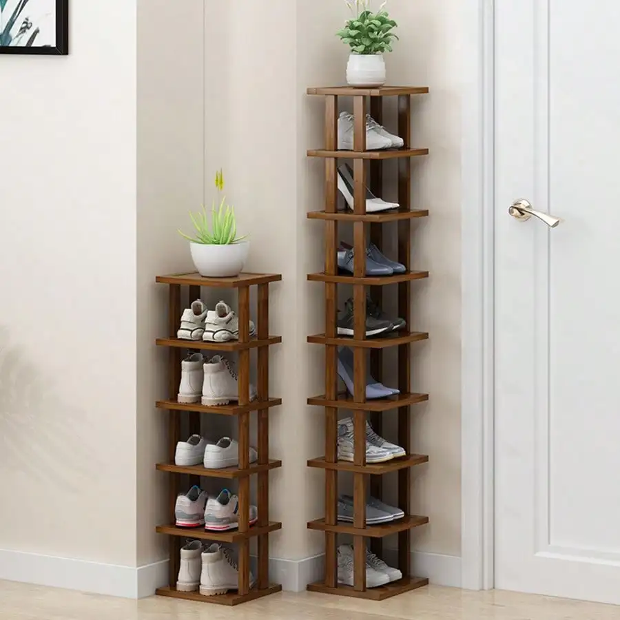 Elegant Bamboo Shoe Rack Space Saving Organizer
