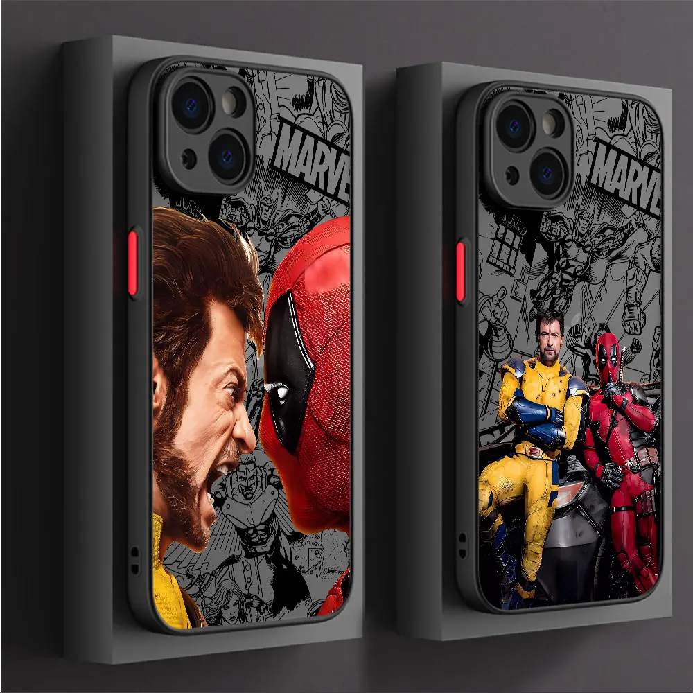 Matte Cover Soft Marvel Deadpool And Wolverine Case for Apple iPhone XR SE 12 XS Max 14 Pro 7 8 Plus 15ProMax 13 Mini 11 Pro