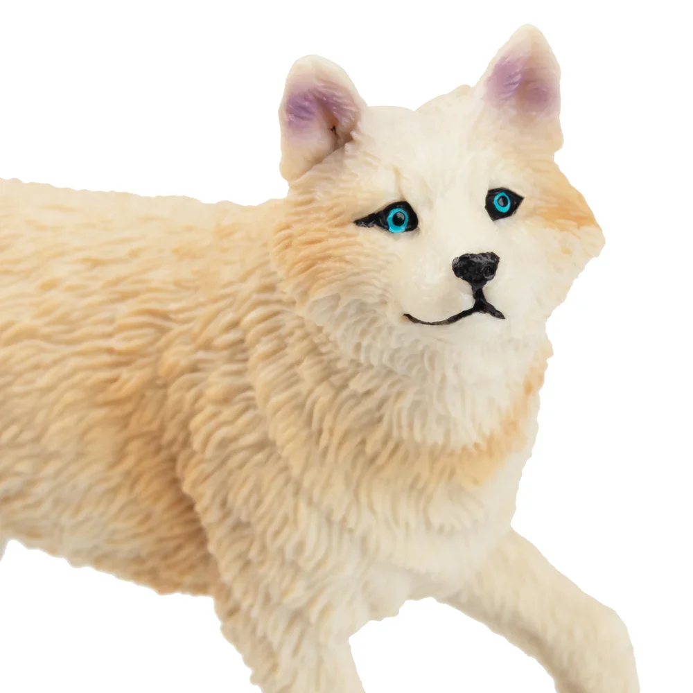 Toymany Simulazione In Piedi Lupo Artico Bianco Fauna Selvatica Modello Animale Giocattolo Mini Figure Bambole Action Figurine Giocattoli Regalo Dei Bambini