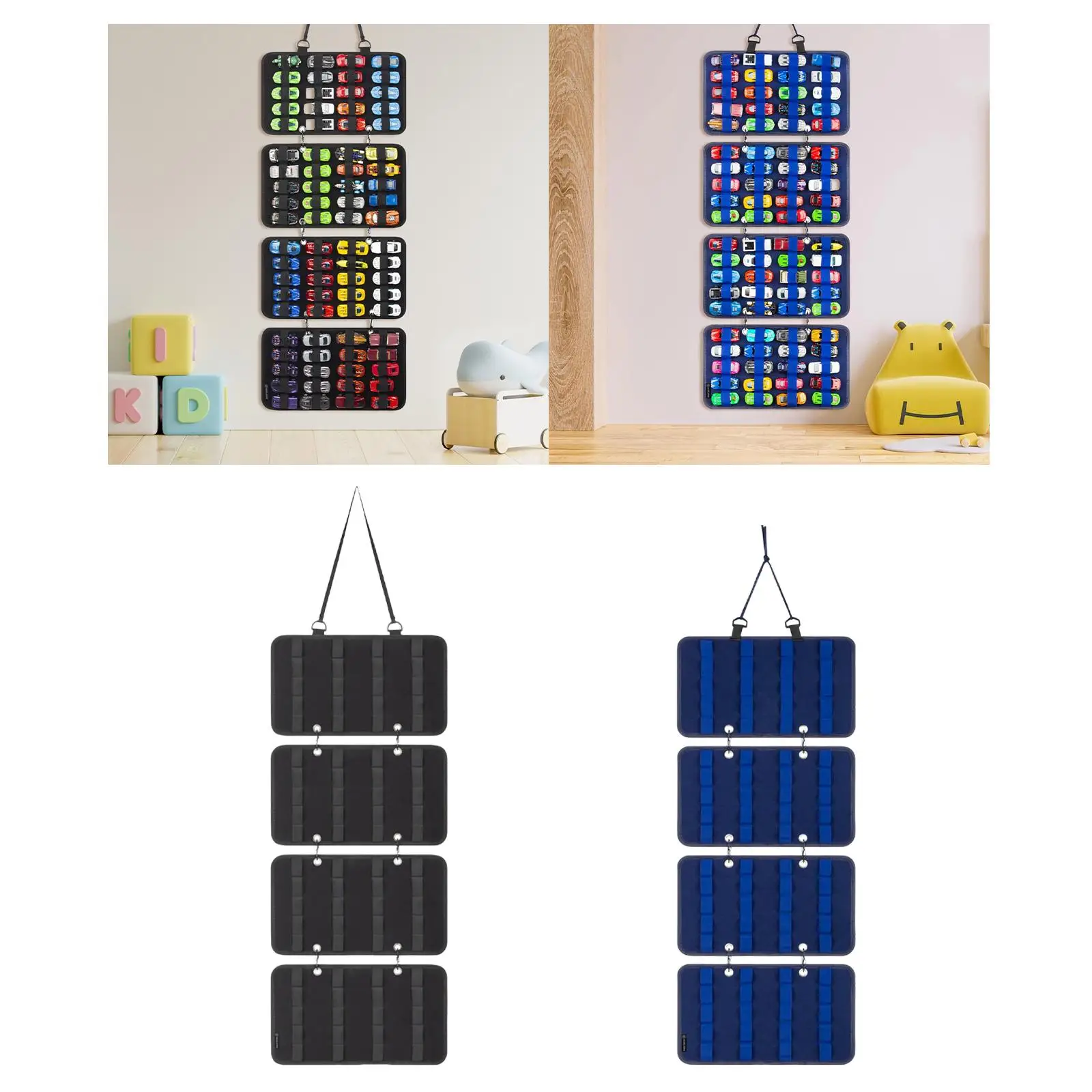 Hanging Storage Organizer, 1:64 Scale Toy Car Hanging Case, Felt Display Case