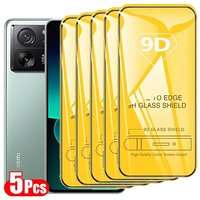 5PCS 9D Screen Protector for Xiaomi Poco X6 5g X5 X4 X3 C65 C61 C55 M5 M3 F4 GT 5G F3 Mi 14 13 13T 12T Pro 11T 11 Lite 10T Glass
