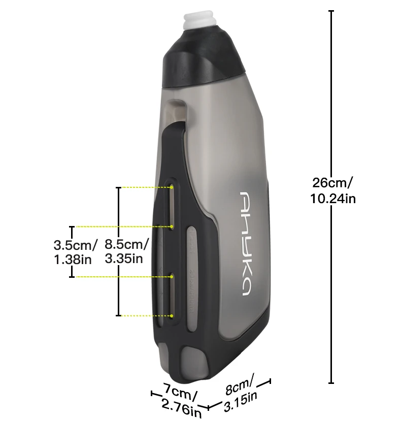 AhyKa Aerodynamisches Fahrrad-Trinkflaschen-Set 600ml Leichtgewichtige Rennrad-Rahmen-Unterrohr-Trinkflasche mit Quetsch-Trink-Design – Detail 9