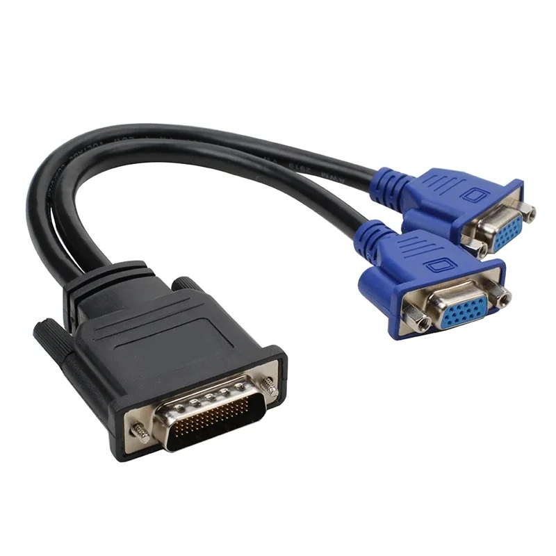 30 سنتيمتر DMS-59 59 دبوس إلى 2 VGA ذكر إلى أنثى Y الفاصل فيديو مهائي كابلات للكمبيوتر المضيف بطاقة الرسومات كابل الفيديو المزدوج