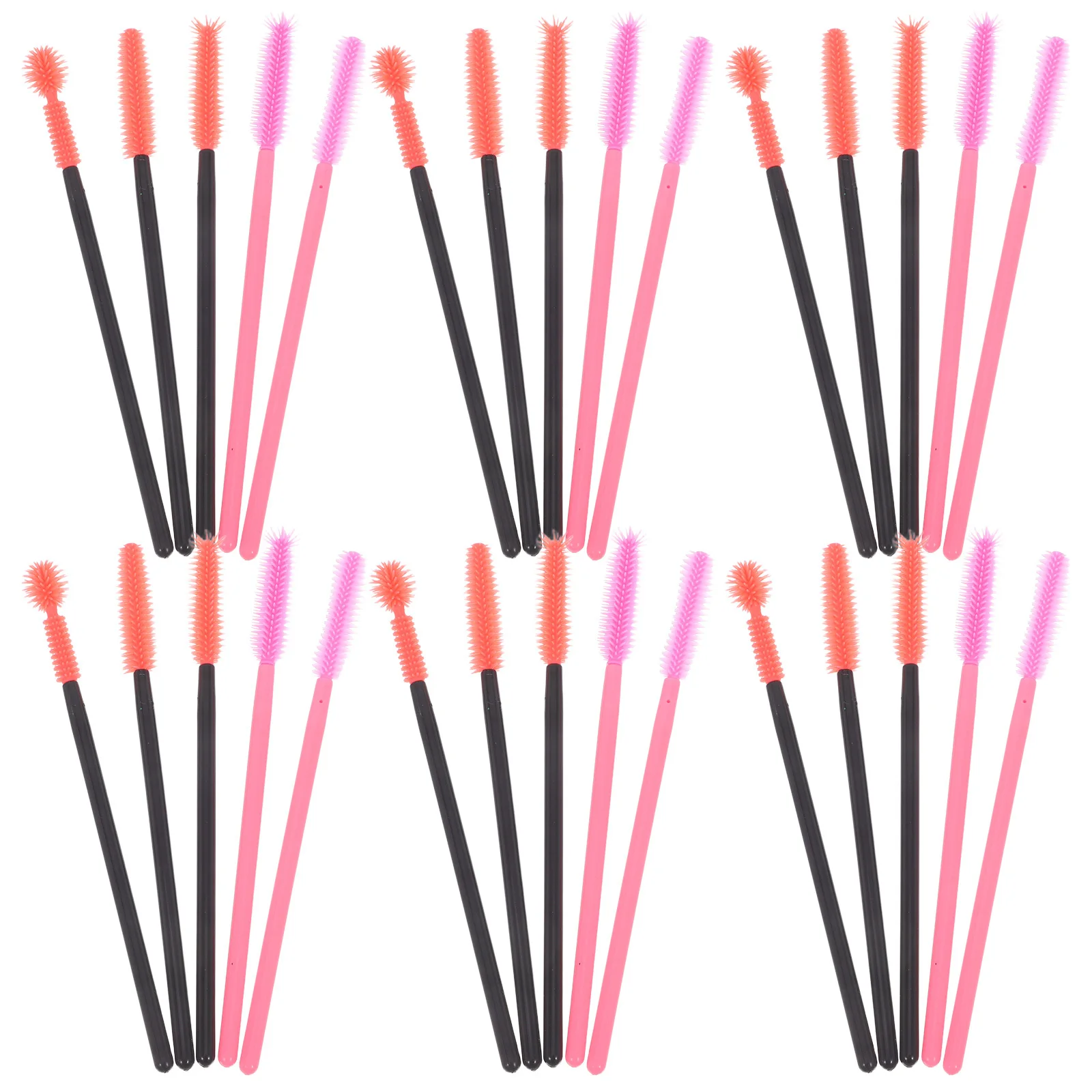 Pinceaux à Mascara en Silicone, baguettes de Mascara Premium, outils de maquillage, pochette de brosse de maquillage réutilisable pour cils professionnels, 50 pièces